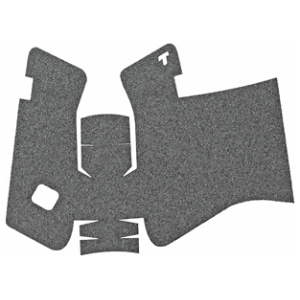 Gray automotive floor mat set design