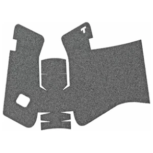 Gray automotive floor mat set design