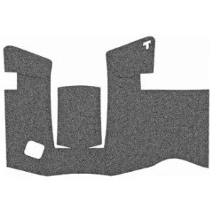 Gray carpet car floor mat with cutouts