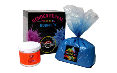 Gender reveal color blast boom box kit