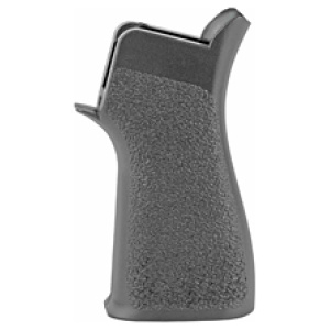 Gray textured rifle grip, ergonomic design