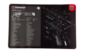 Tekmat Kimber 2K II gun cleaning mat diagram