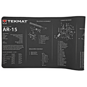 AR-15 gun accessories schematic mat diagram