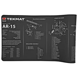 AR-15 gun accessories schematic mat diagram