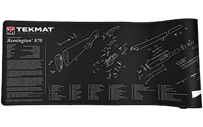 TekMat gun cleaning mat with Remington 870 diagram.