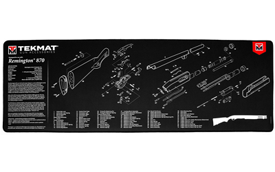 TekMat gun cleaning mat with Remington 870 diagram.