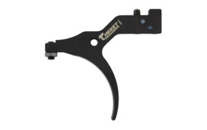 Black metal firearm trigger assembly component