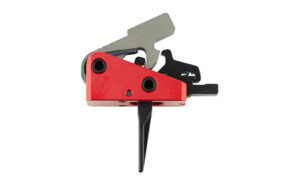 Red and black firearm trigger assembly
