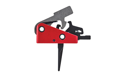 Red and black firearm trigger assembly