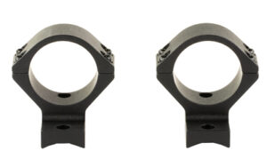 Pair of black metal scope mounting rings