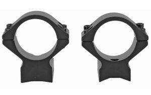 Black scope ring mounts side by side