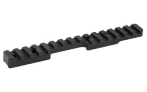 Black Picatinny rail mount on white background