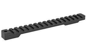 Black Picatinny rail mount on white background
