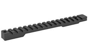 Black Picatinny rail mount on white background