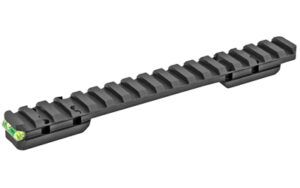 Black Picatinny rail mount with bubble level