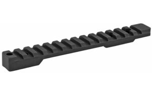 Black Picatinny rail mount on white background