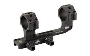 Black Trijicon rifle scope mount with dual rings