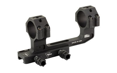 Black Trijicon rifle scope mount with dual rings