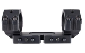 Black metal rifle scope mount with dual rings