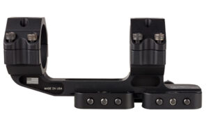 Black cantilever rifle scope mount with dual rings