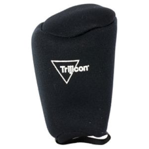 Black neoprene scope cover with Trijicon logo.