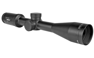 Black rifle scope isolated on white background