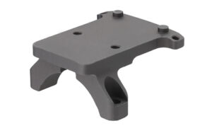 Gray machined metal mounting bracket component