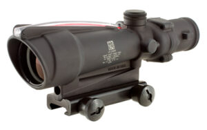 Black rifle scope optic isolated on white background