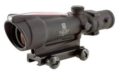 Black rifle scope optic isolated on white background