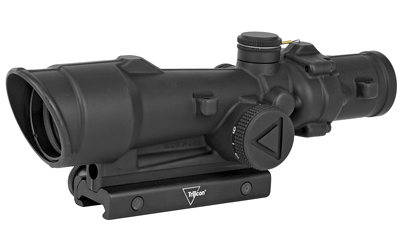 Black rifle scope with mounting base