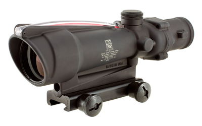Compact tactical rifle scope with mounting bracket