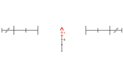 Three simple number line diagrams with tick marks