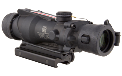 Black tactical rifle scope isolated on white background
