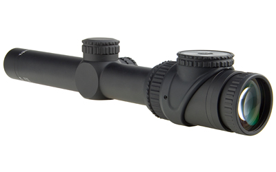 Black rifle scope isolated on white background