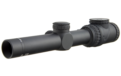 Black rifle scope isolated on white background