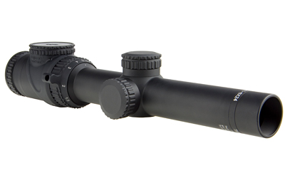 Black rifle scope isolated on white background