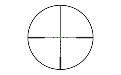 Rifle scope reticle with mil-dot crosshairs