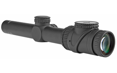 Black rifle scope isolated on white background