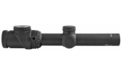 Black rifle scope isolated on white background