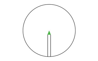 Pencil inside large outlined circle