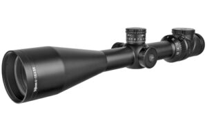 Black rifle scope isolated on white background