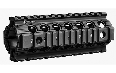 Black tactical rifle quad rail handguard