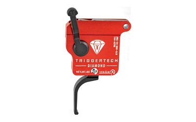 TriggerTech Rem Clone(NO BOLT STOP)Black Diamond Flat Trigger Single Stage Adjustable Black/Red