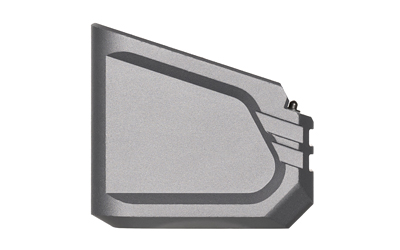 Gray industrial metal panel with beveled edges