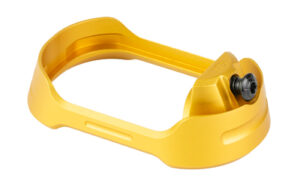 Yellow anodized aluminum pistol magwell attachment