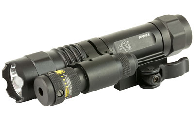 Tactical flashlight with mounted laser sight attachment