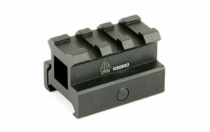 Black aluminum Picatinny rail riser mount