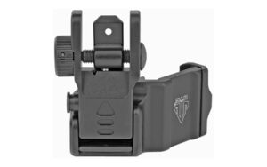 Black adjustable flip-up rear rifle sight