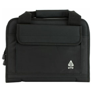 Black tactical laptop case with handle and logo.