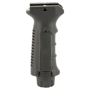 Black tactical vertical foregrip for firearm.